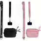 2-in-1 Phone Crossbody Strap Clear Window Card Wallet Pouch Travel Adjustable Shoulder Strap Bag