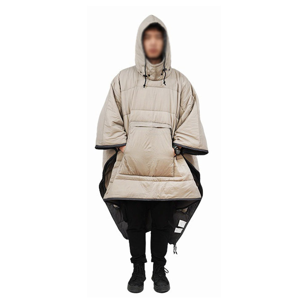Camp Thermal Poncho Sleeping Bag Wearable Hooded Blanket
