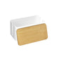 Bamboo Lid Cable Management Storage Box for Home and Office
