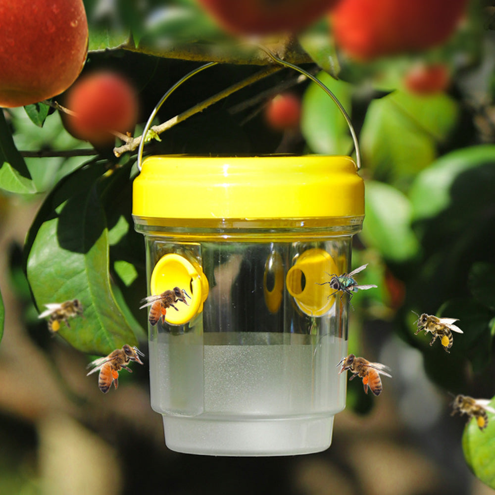2Pcs Solar Powered Wasp Traps for Bees Hornets Outdoor Hanging Garden Protection