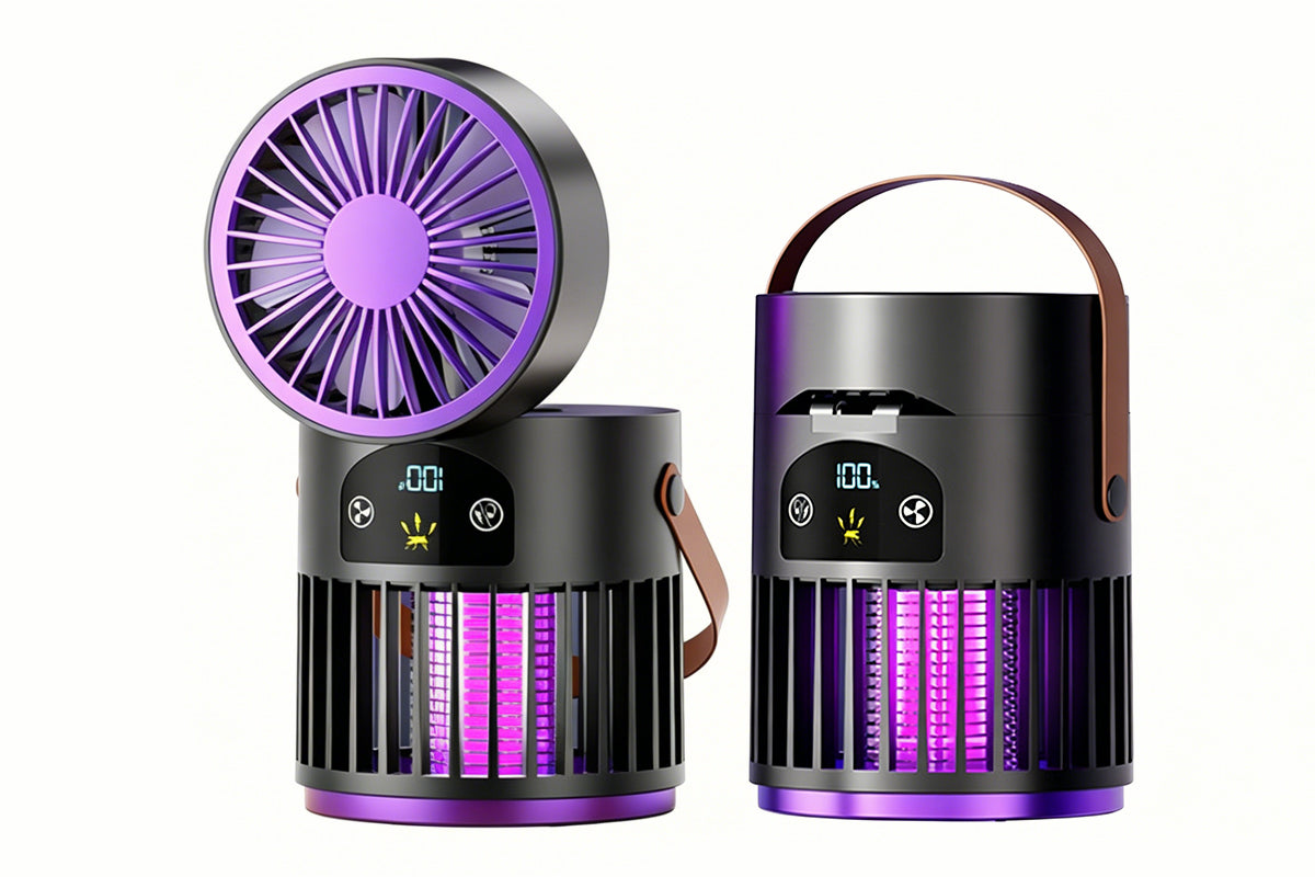 2-in-1 Fan Mosquito Killer Lamp Purple Light Trap Electric Zapper