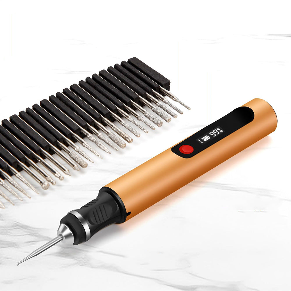 Electric Engraving Pen with 30 Bits 3-Speed Adjust Engraving Pen for Metal Wood Glass
