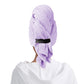 5Pcs Microfiber Hair Towel Wrap with Elastic Strap for Women