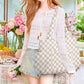 Corduroy Tote Bag with Side Water Bottle Pockets Large Shoulder Bag Casual Handbag