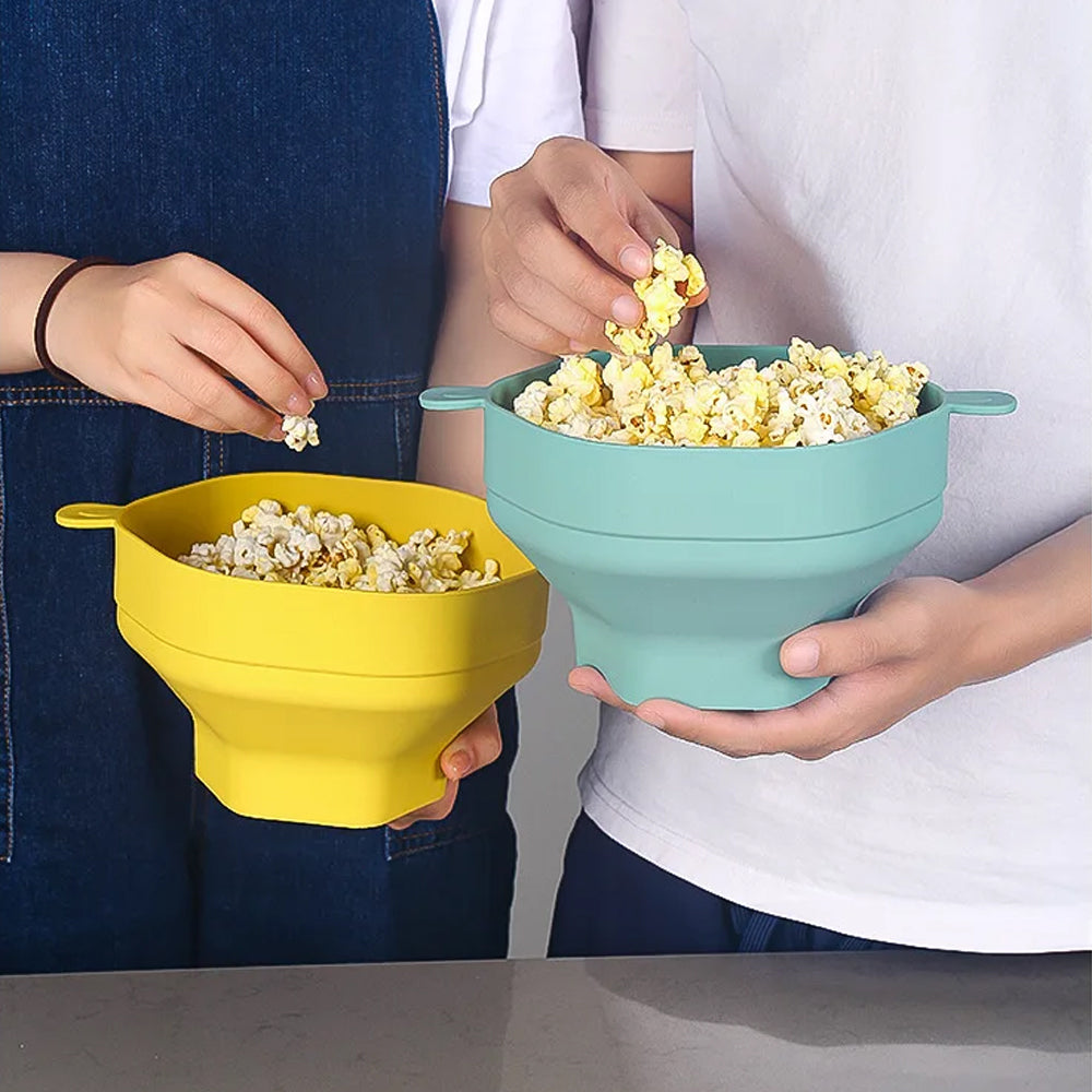 Microwave Popcorn Popper Silicone Popcorn Bowl With Lid