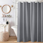 Waffle Weave Water Resistant Shower Curtain with 12 Rustproof Rings-Grey