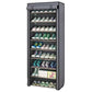 10-Layer Portable Shoe Storage Rack Cabinet