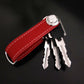 Leather Smart Key Holder Folding Key Organizer Clip Compact Keychain