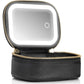 PU Leather Makeup Case Lighted Mirror LED Travel Cosmetic Organizer