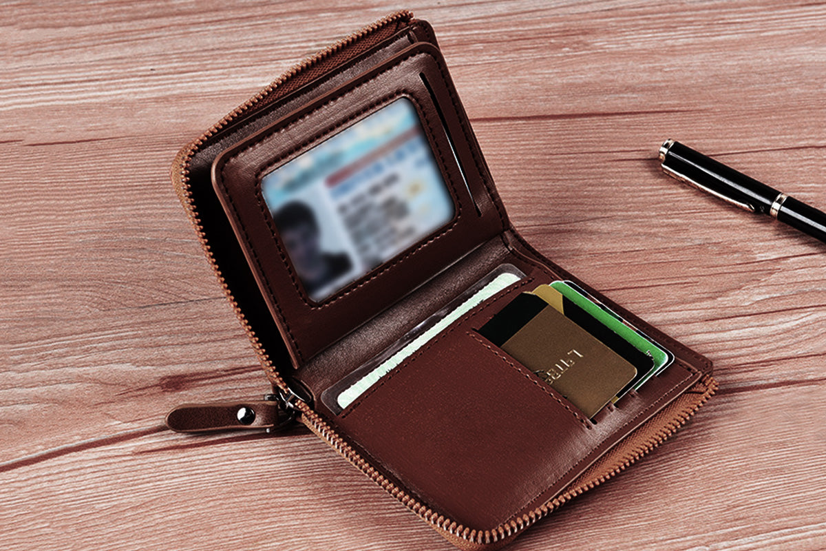 RFID Blocking PU Wallet Anti-theft Cash Credit Card Holder ID Purse