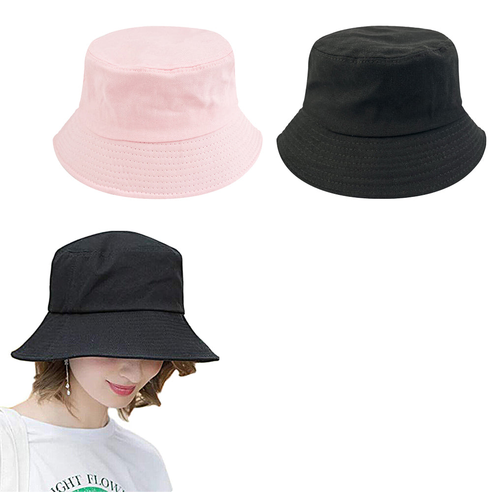 Unisex Bucket Hat Cotton Outdoor Sun Cap