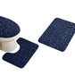 3Pcs Bathroom Mat Set Pebble Pattern Foam Bath Rug Washable Bath Mats for Bathroom Floor