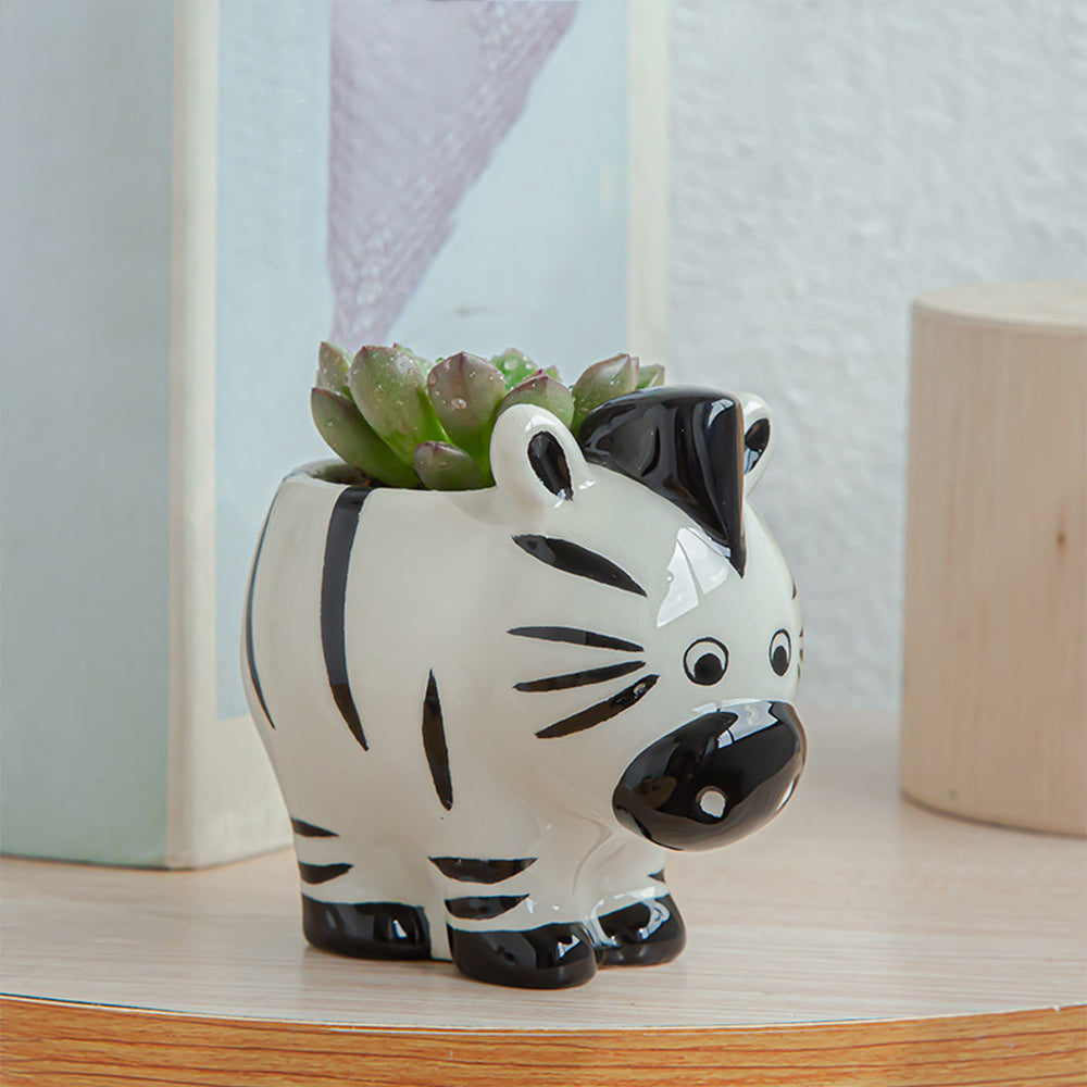 12pcs Cute Animal Shaped Plant Succulent Pots