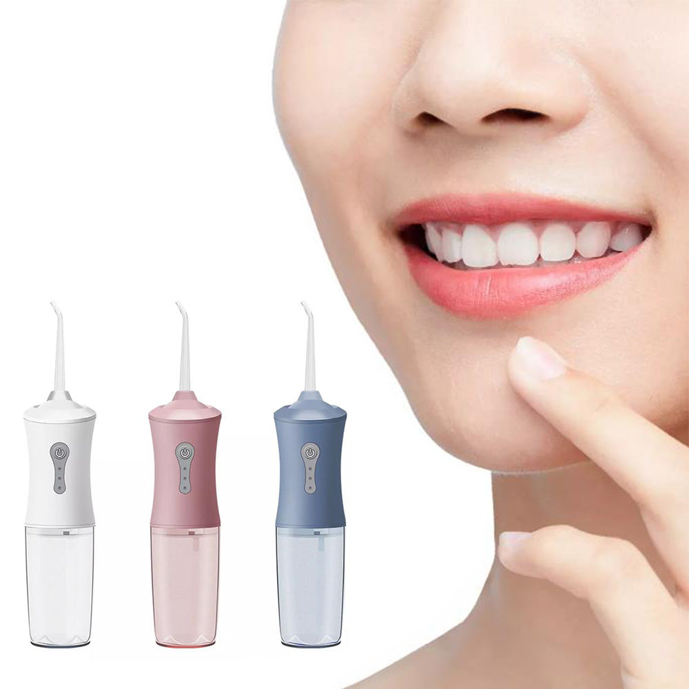 Cordless Electric Water Flosser Teeth Cleaner Portable Oral Irrigator with 4 Nozzles