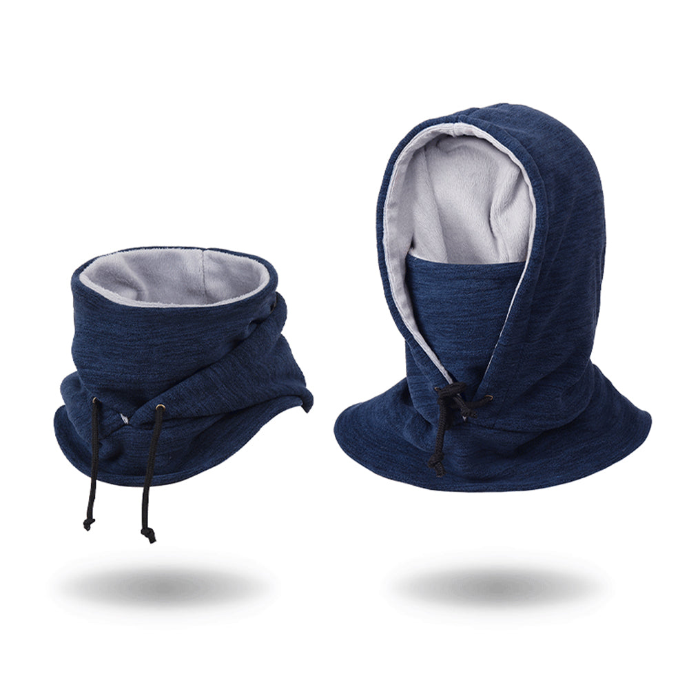 2Pcs Thick Fleece Windproof Hooded Neck Warmer Winter Balaclava for Men