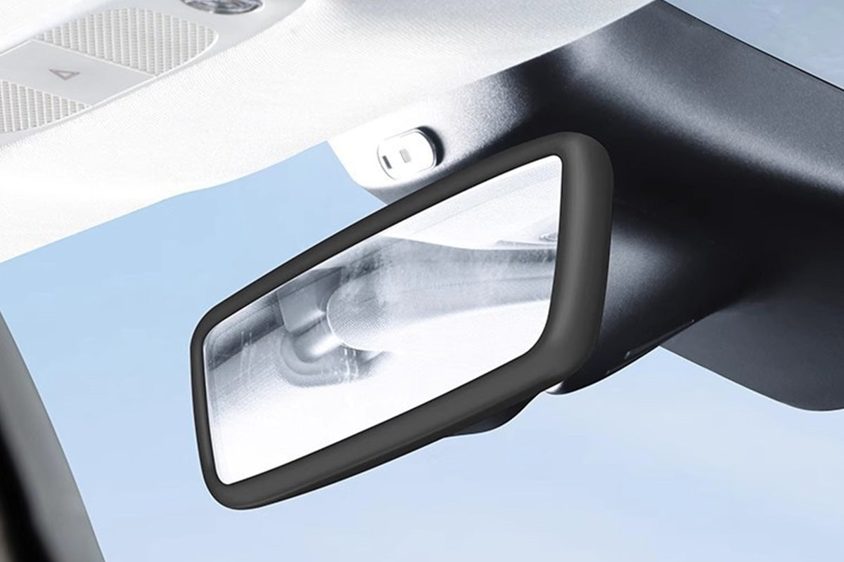 2PCS Car Rear View Mirror Protector Frame Silicone Auto Rearview Edge Protection Cover For Model 3 Model Y