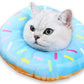 Cat Cone Soft Collar Adjustable Kitten Recovery Cones Cat Donut Collar-Blue