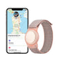 2PCS Soft Nylon Wristbands for Airtag Adjustable Bracelet for Airtag for Little Ones Adults-Pink