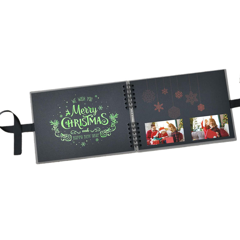 29x21.5CM DIY Photo Album 80 Pages Black Scrapbook Set