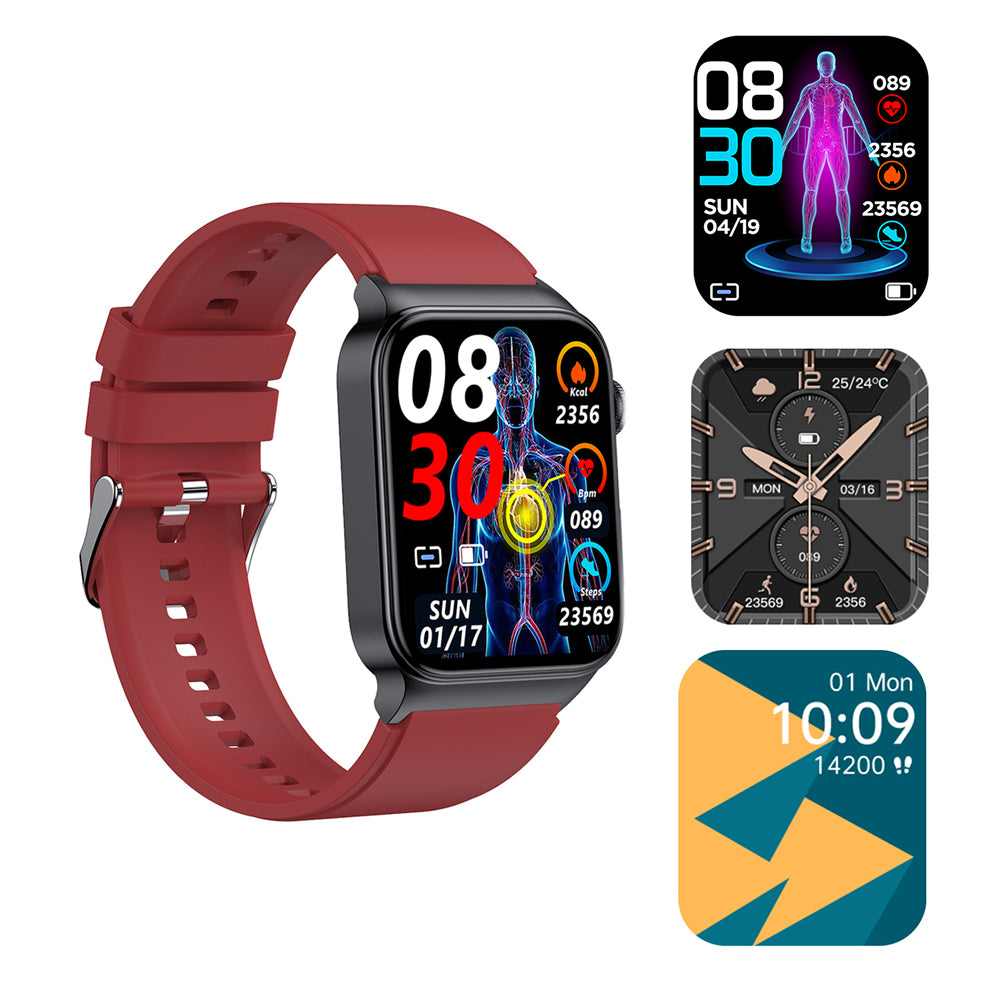 Multifunctional Waterproof Smart Watch with ECG  PGG Stand with Belt and Chest Sticker
