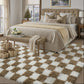 Soft Plush Shaggy Rug Checkered Thickened Non Slip Carpet for Living Room Bedroom