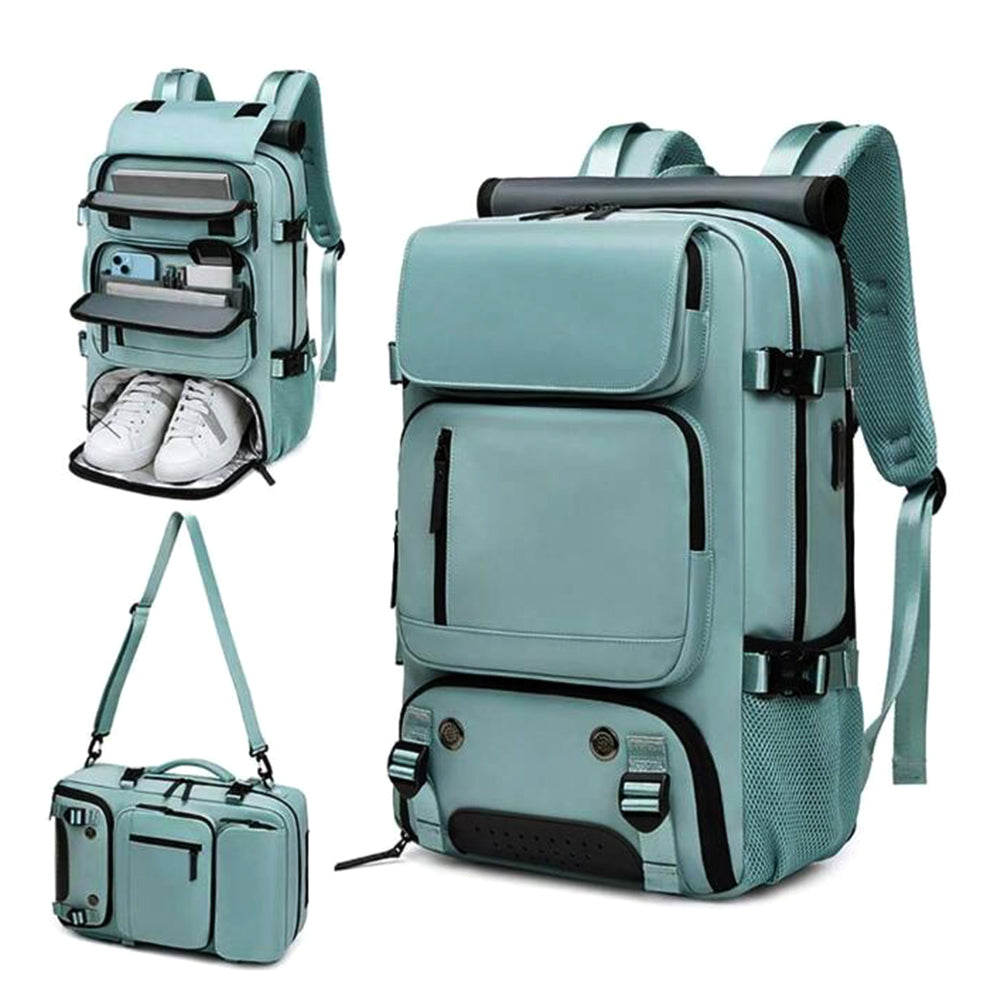 Travel Carry-On Convertible Backpack with Shoe Compartment