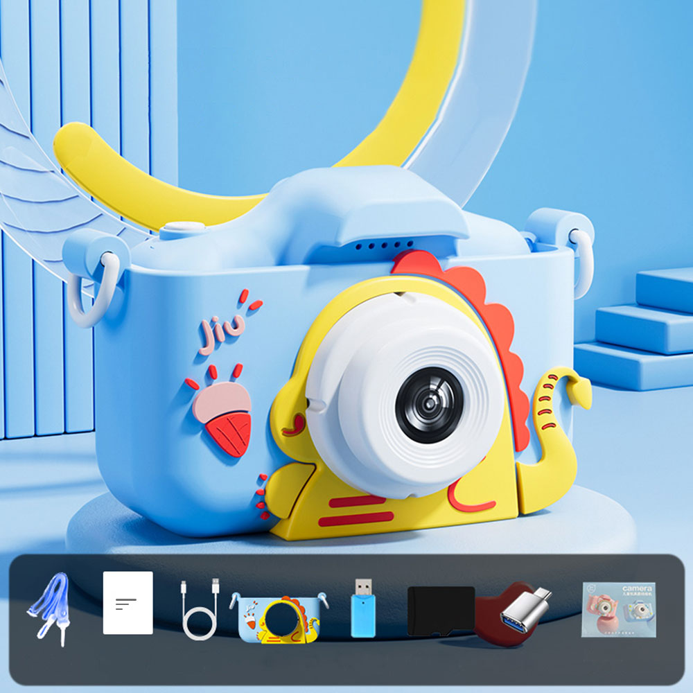 Dinosaur Kids Camera With 64GB SD Card Selfie Camera Digital Camera For Kids