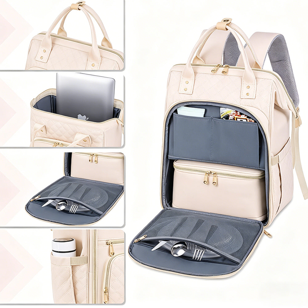 2-in-1 Lunch Backpack For Women Laptop Backpacks Travel Backpacks
