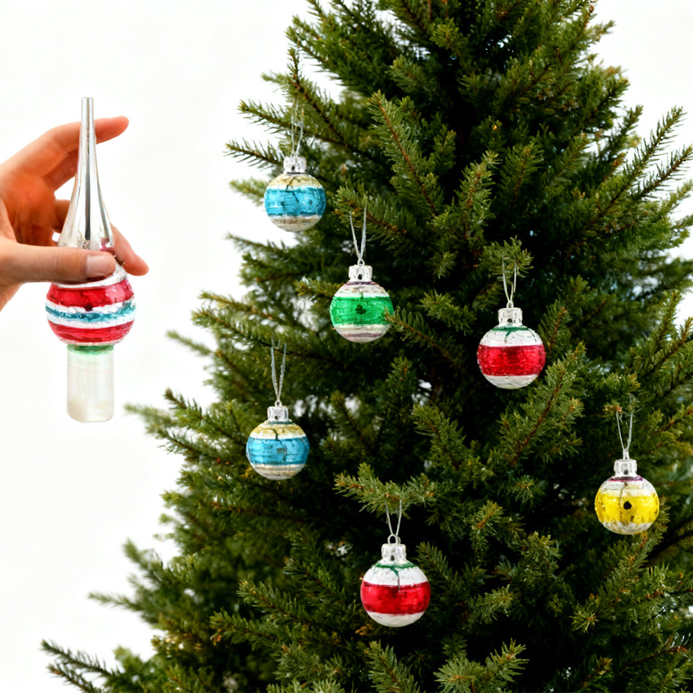 Glass Painted Christmas Ornaments Christmas Tree Hanging Decorations