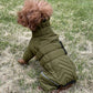 Dog Coat 4 Legs Covered Windproof Waterproof Dog Winter Jacket-Green