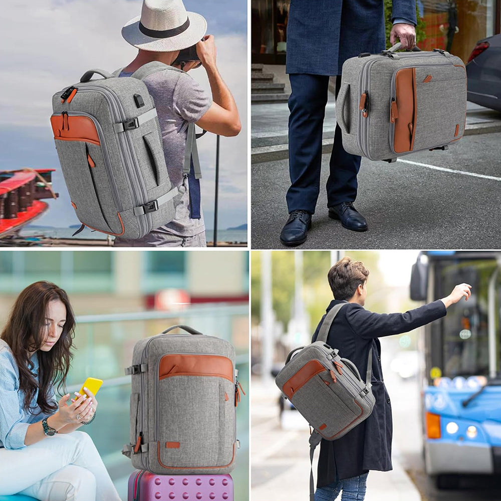Business Travel Shoulder Backpack with Shoe Bag and Storage Bag