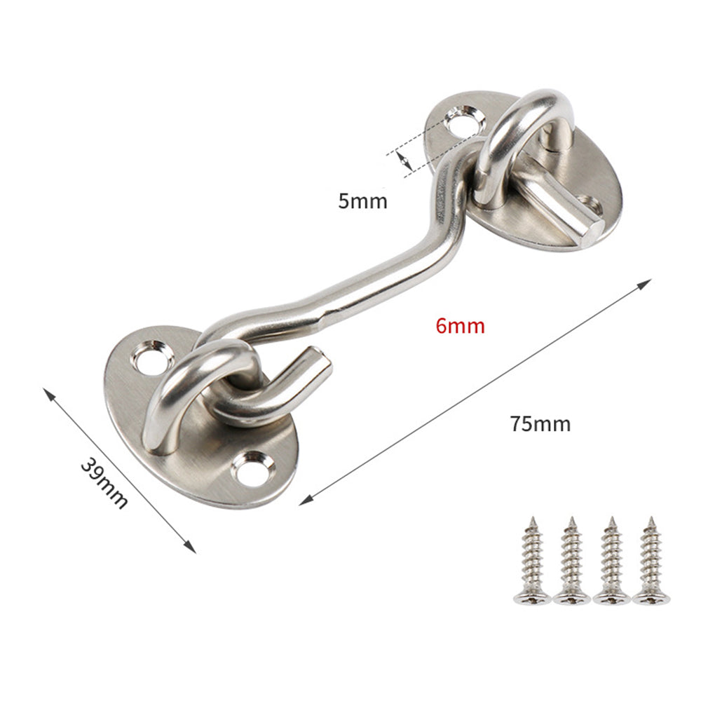 Cabin Hook Eye Brass Gate Hook Window Barn Door Latch Shed Lock Catch Holder