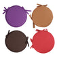 4Pcs Round Dining Chair Seat Cushion-Coffee, Brown, Purple, Red