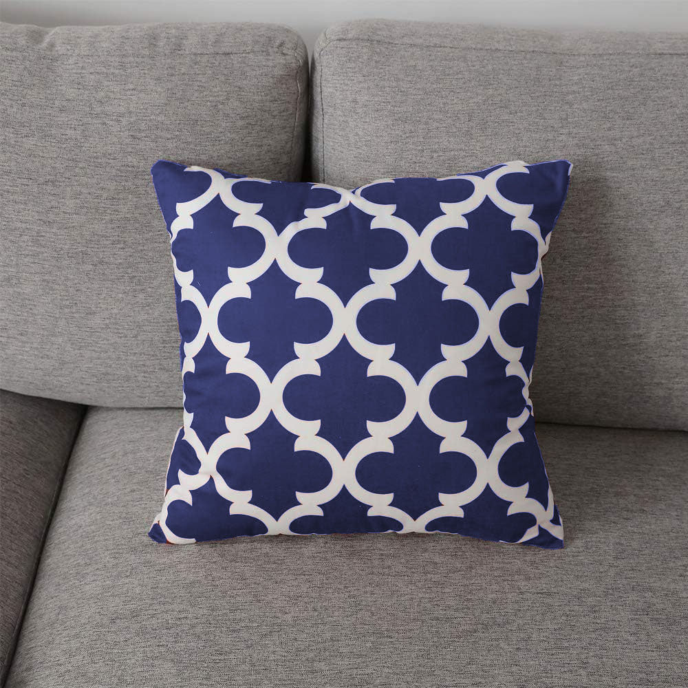 2Pcs 45X45cm Throw Pillow Cover Geometric Printed Throw Sofa Cushion Cases