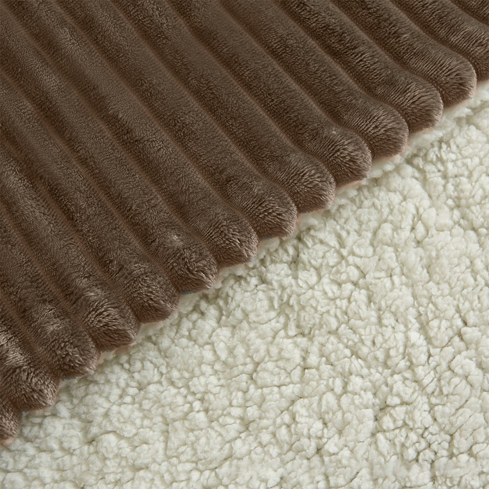 Reversible Faux Plush Blanket