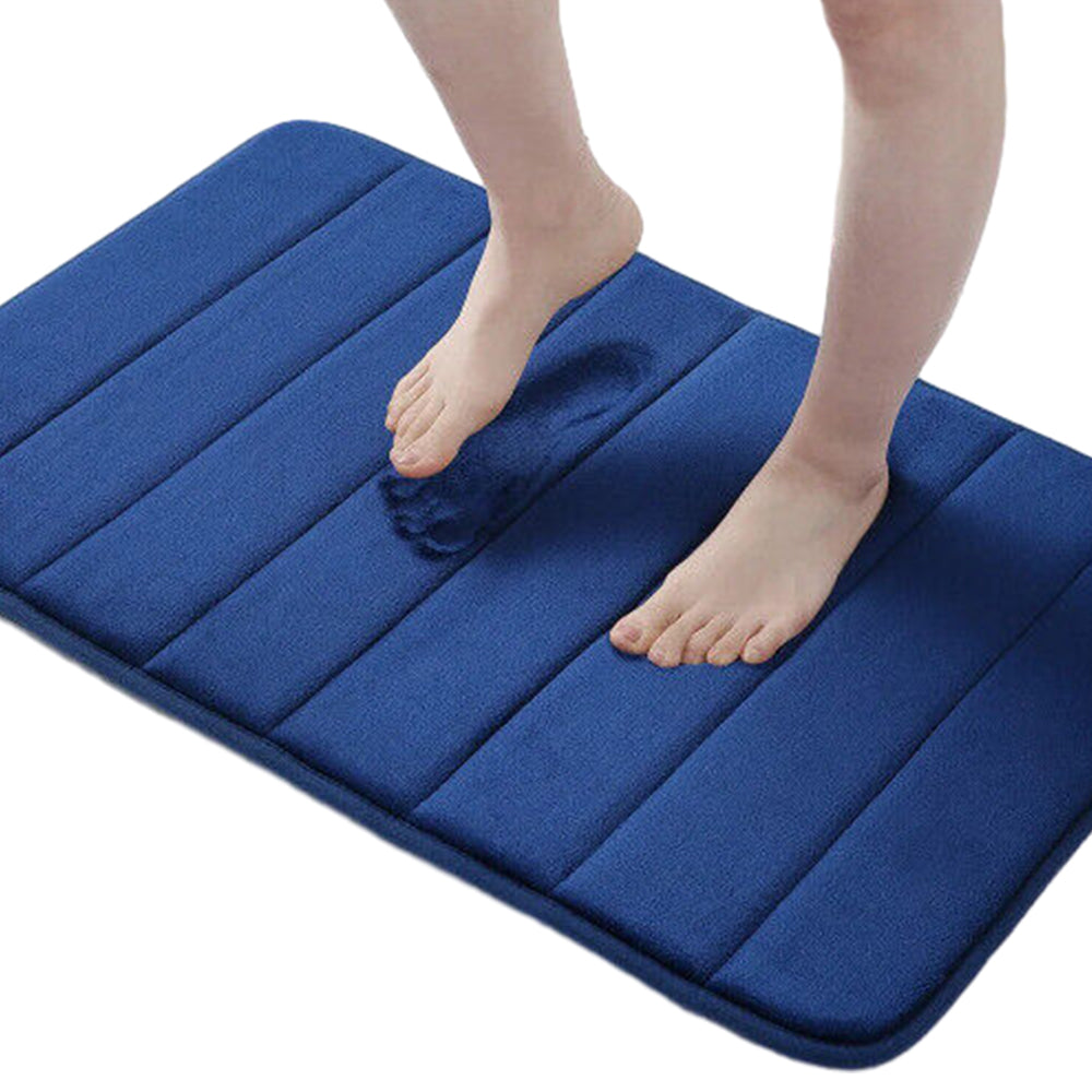 3Pcs Coral Fleece Bathroom Mat Anti Slip Toilet Rugs Fast Absorbent