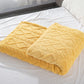 2Pcs Soft Warm Reversible Faux Long Plush Blanket