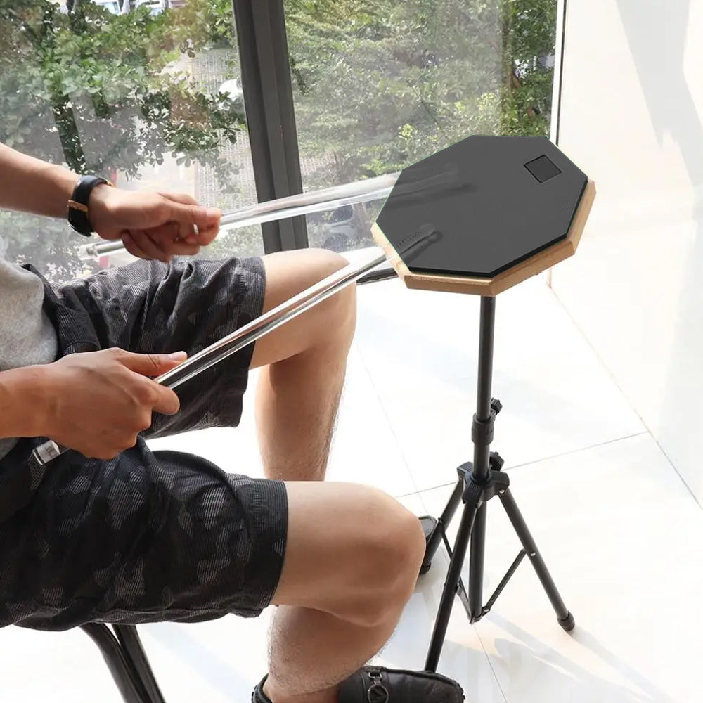 20cm Rubber Practice Drum Pad with Drum Stand