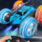 2.4 GHZ 4WD Double Sided RC Stunt Car 360 Degree Rotating Remote Control Crawler with Headlights
