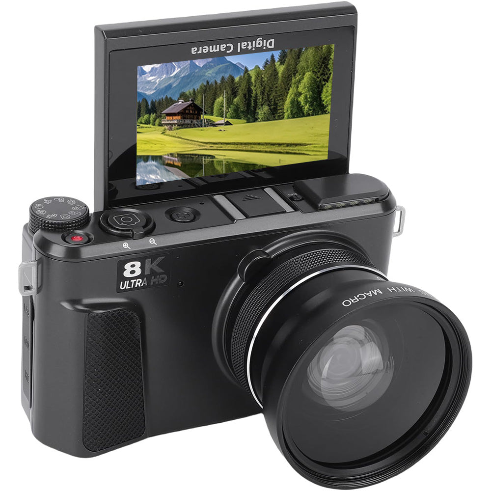 Digital Camera with Flip Screen WIFI Remote Control Vlogging Camera