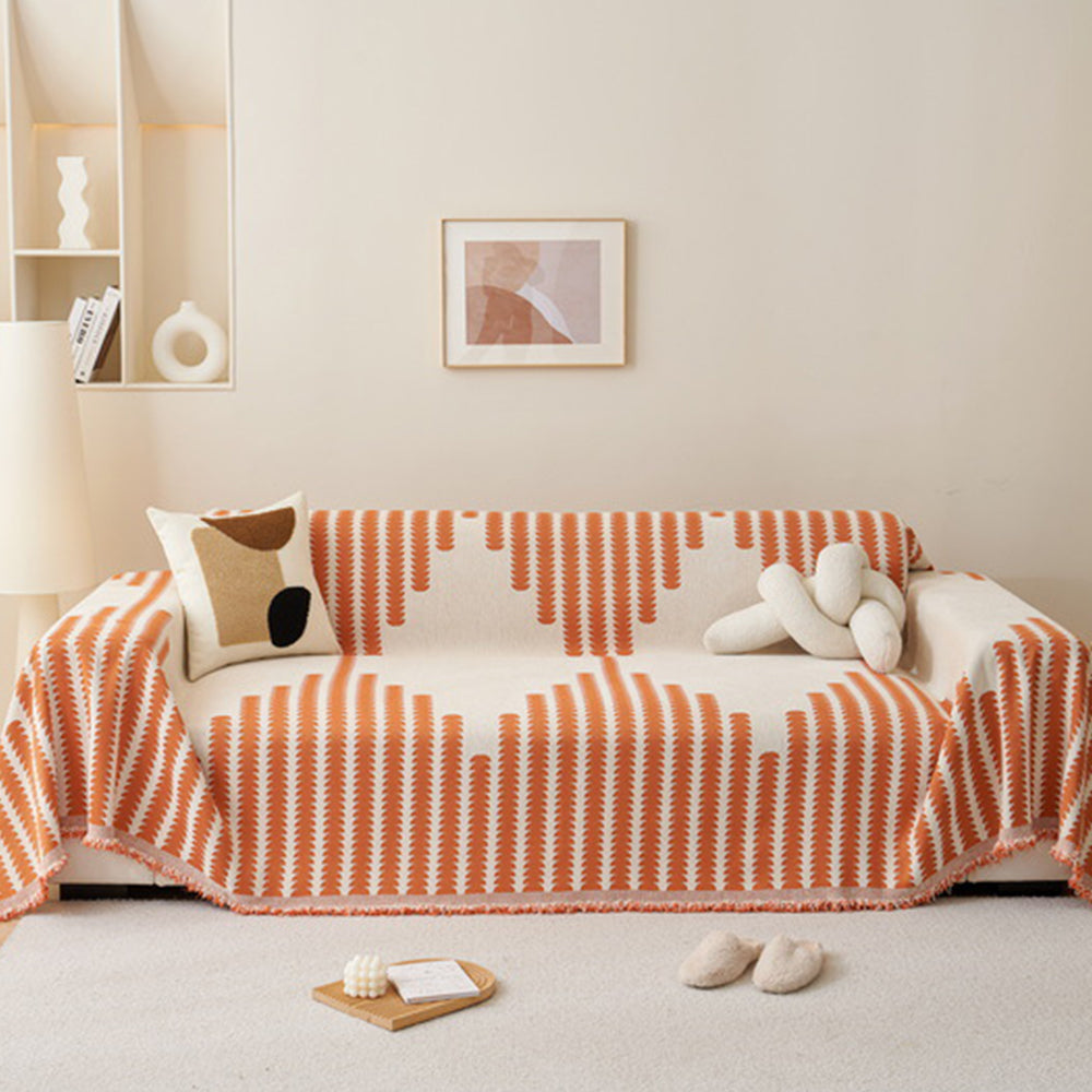 Reversible Double-Sided Minimalist Chenille Sofa Cover