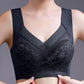 Women V Neck Floral Lace Seamless Bra