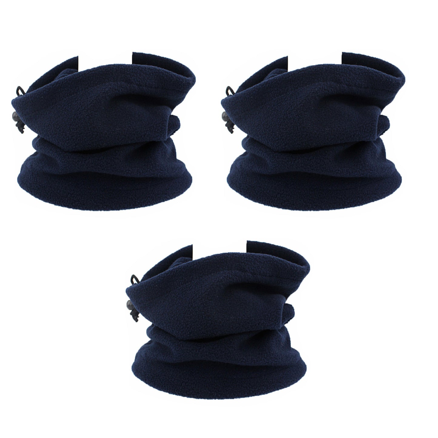 3Pcs Unisex Polar Fleece Neck Warmer 3 In 1 Multifunctional Scarf