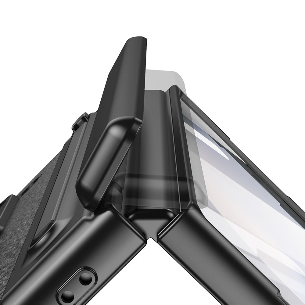 Phone Case for Samsung Z Fold 7 with Pen Holder Full Coverage Hinge Protection