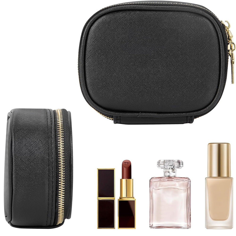 Small Makeup Bag Travel Case with Mirror and Adjustable Light
