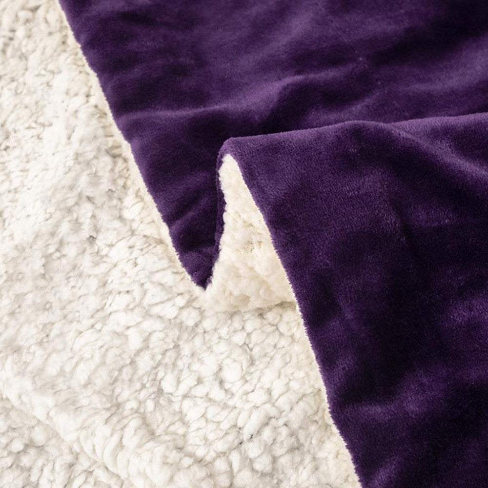 Reversible Plush Faux Mink Sherpa Lambswool Blanket