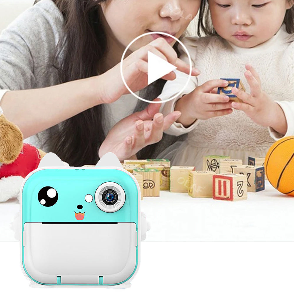 Kids Instant Print Camera with 2 Rolls Print Paper