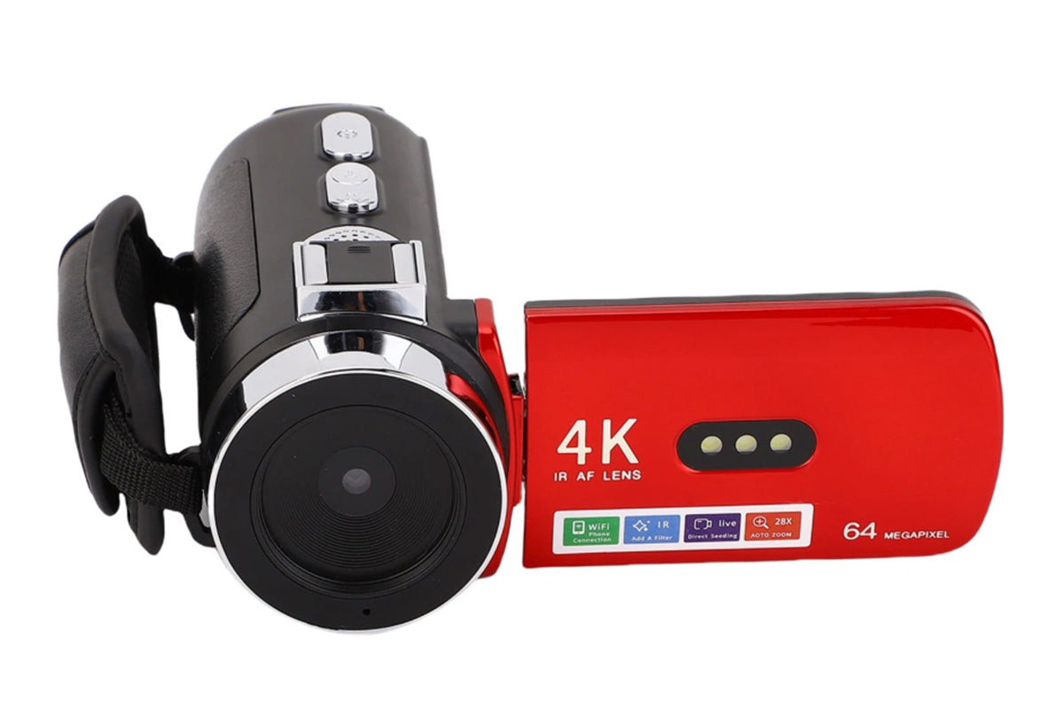 4K Video Camera Camcorder 64MP Vlogging Camera With 28X Digital Zoom for YouTube