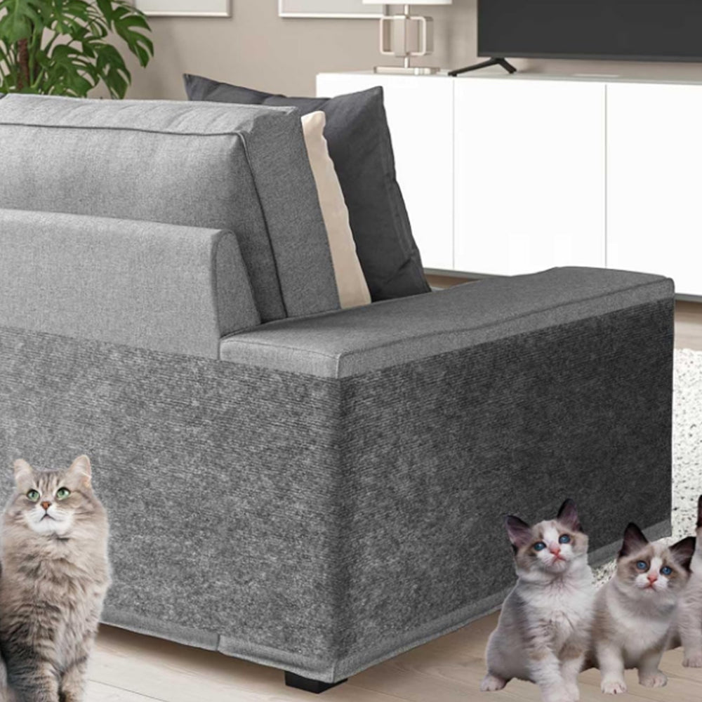 2Pcs Self-Adhesive Cat Scratching Mat Couch Protector