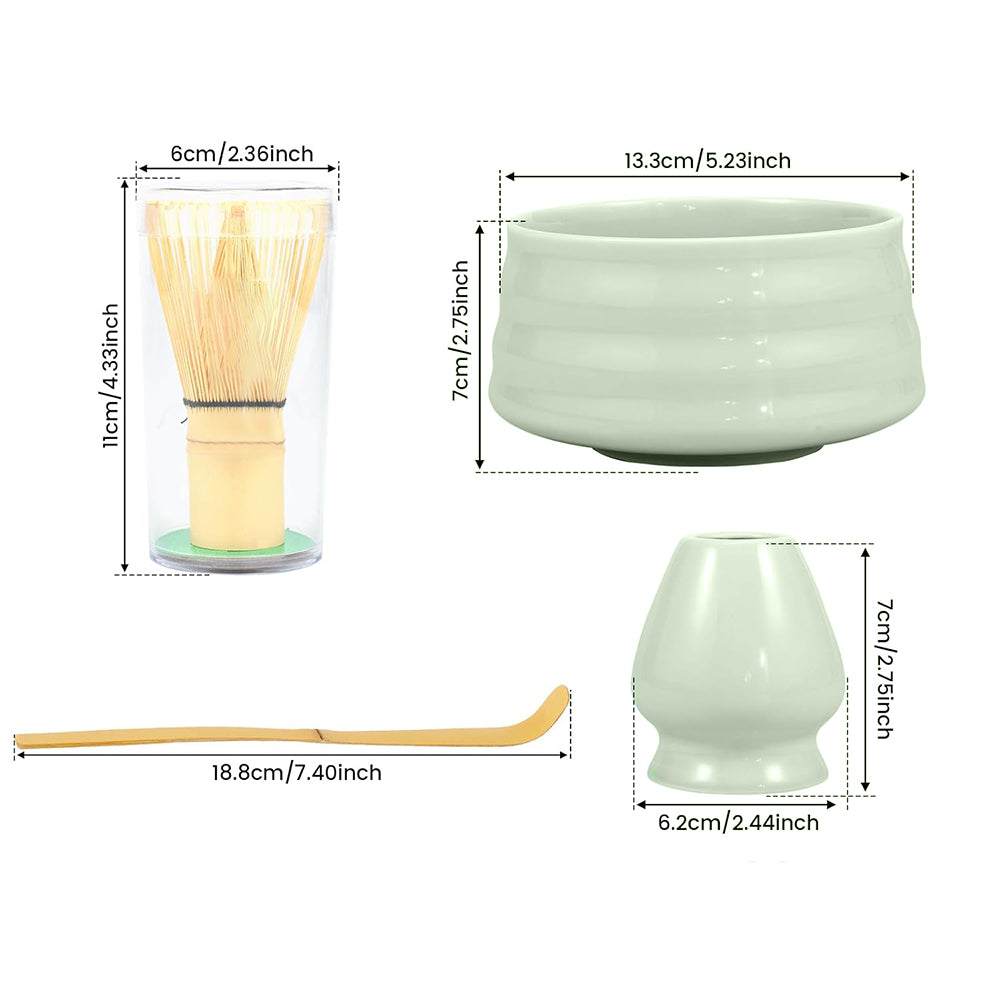 4Pcs Traditional Matcha Tea Set Bowl Whisk Scoop Accessories